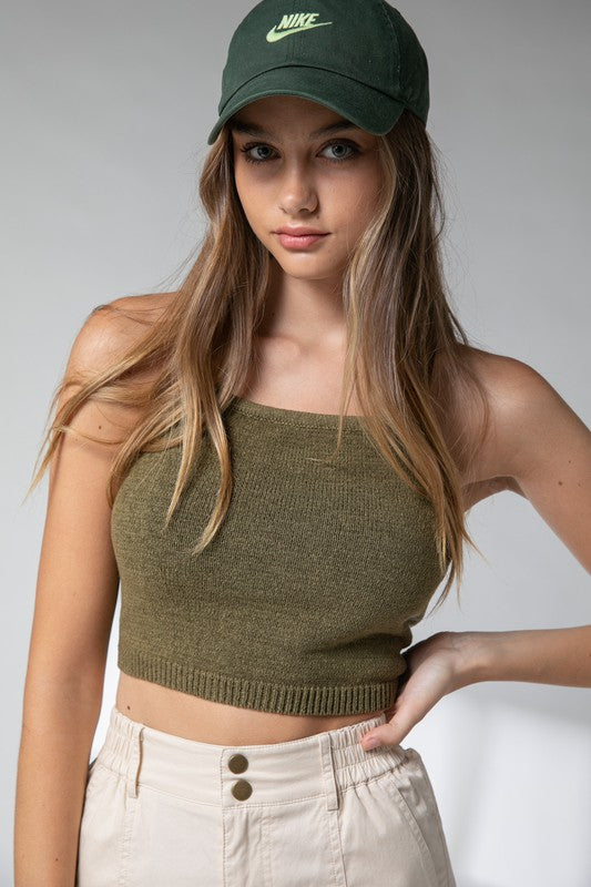 Open Back Knit Top