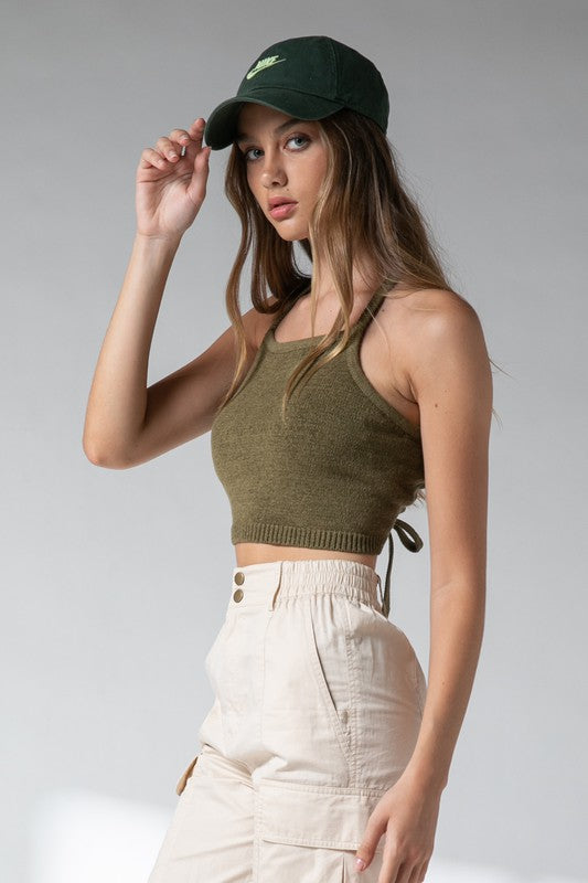 Open Back Knit Top