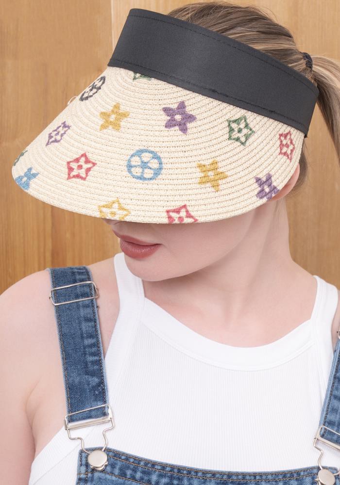 Monogram Straw Visor