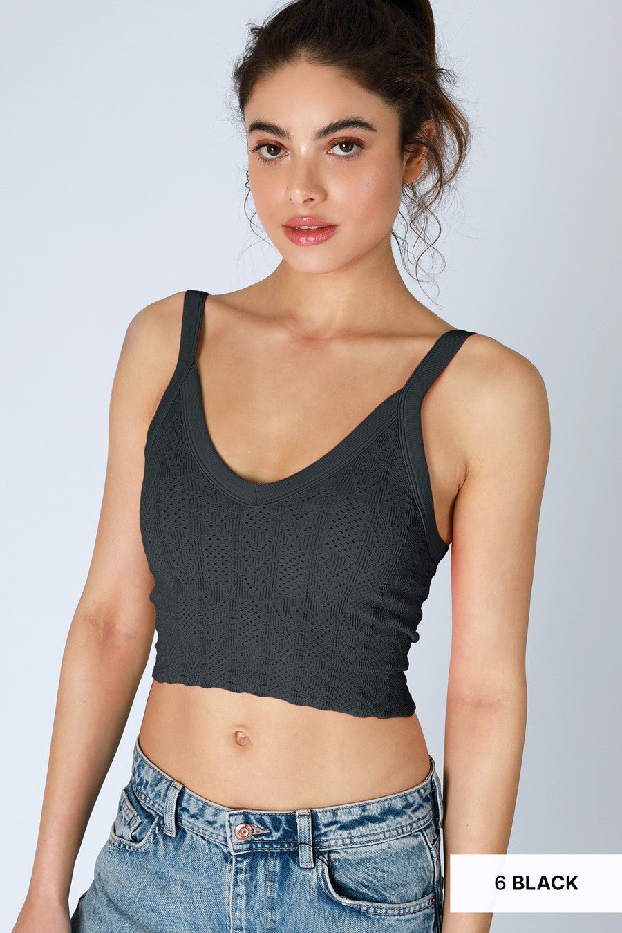 Textured Boho Crop Top