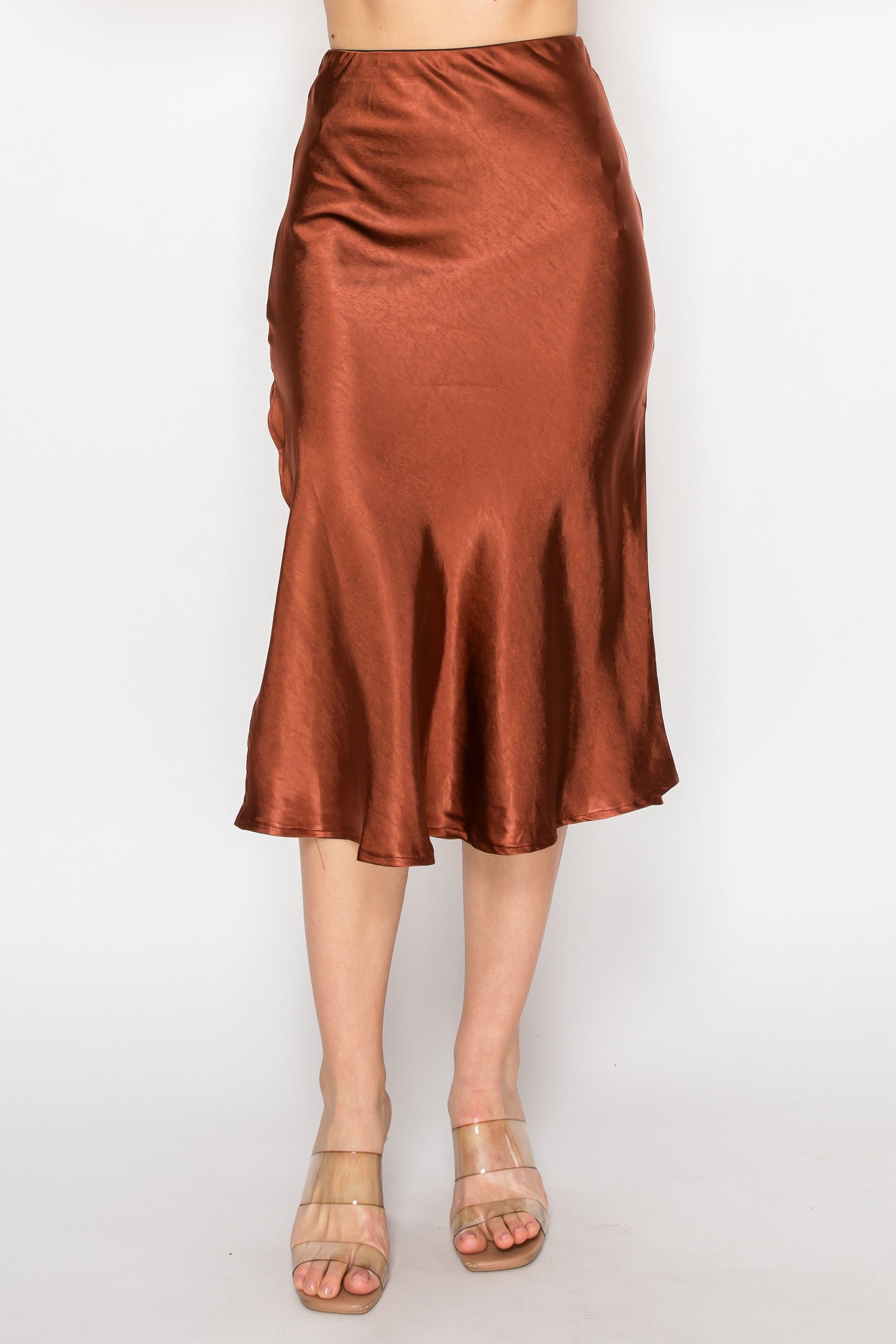 Elastic Satin Skirt
