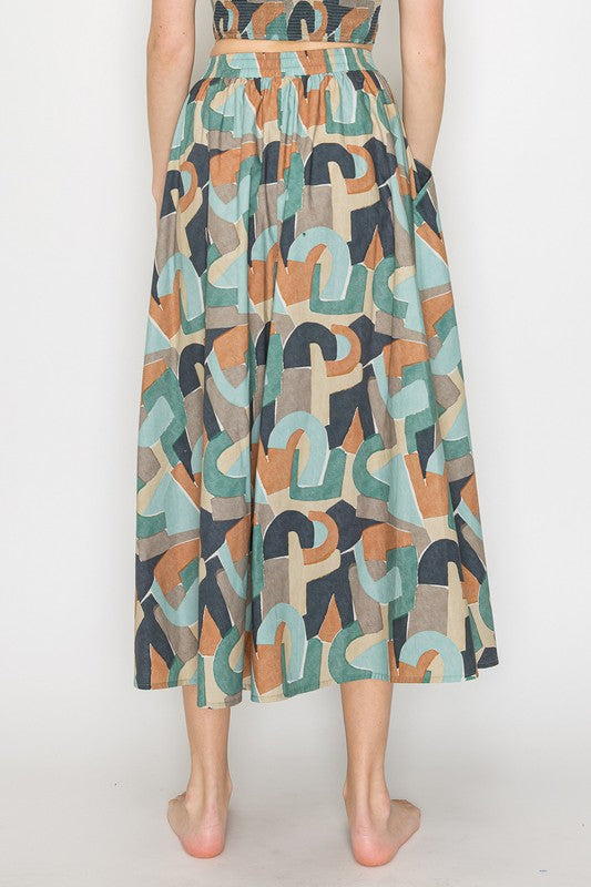 Multicolor Skirt Set