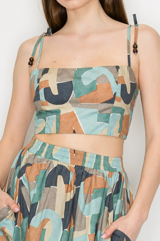 Multicolor Skirt Set