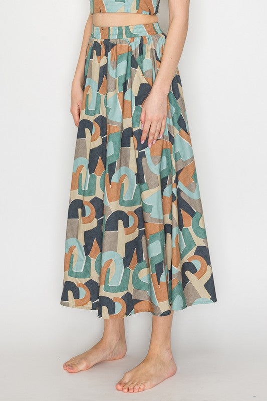 Multicolor Skirt Set