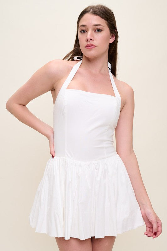 Halter Top Balloon Dress L Halter Top Balloon Dress L