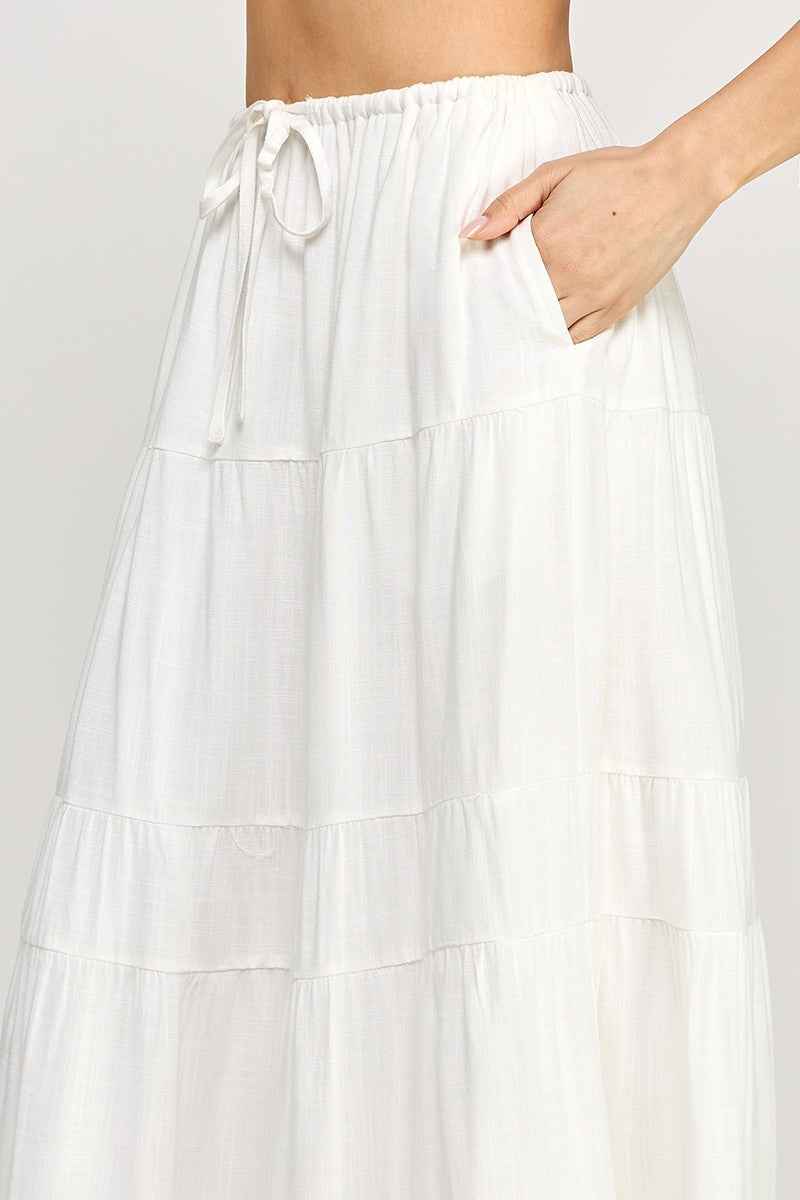 Flow Linen Maxi Skirt