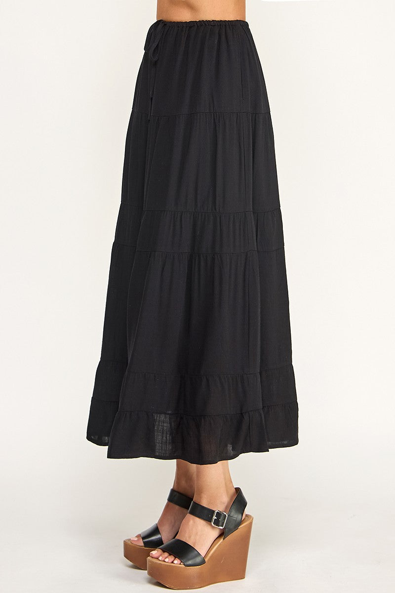Flow Linen Maxi Skirt