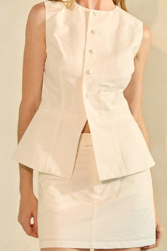 Peplum Top & Mini Sirt Set