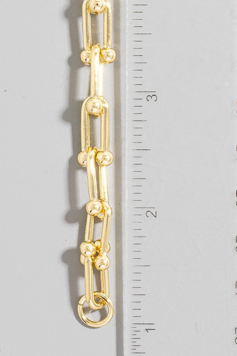 Narrow U Chain Link Bracelet