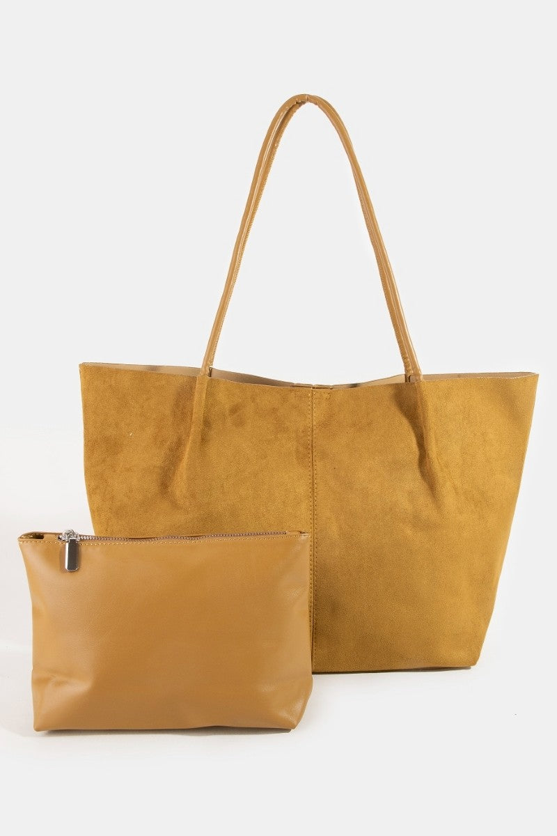 Boss Babe Suede Leather Tote Bag