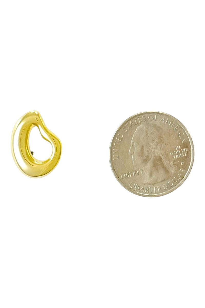 Minimalist Organic Abstract Open Stud Earrings