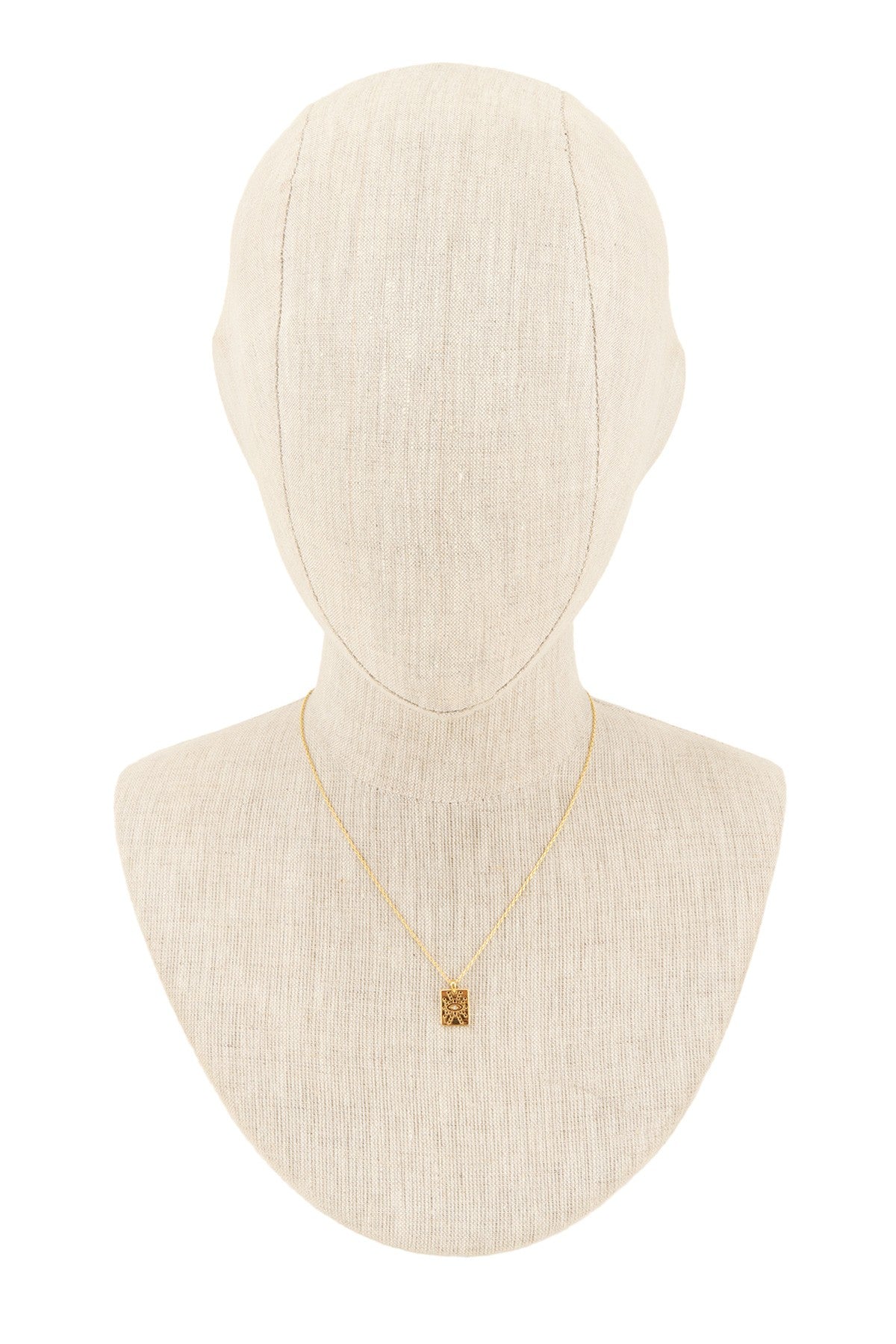 Celestial Evil Eye Tag Pendant Necklace