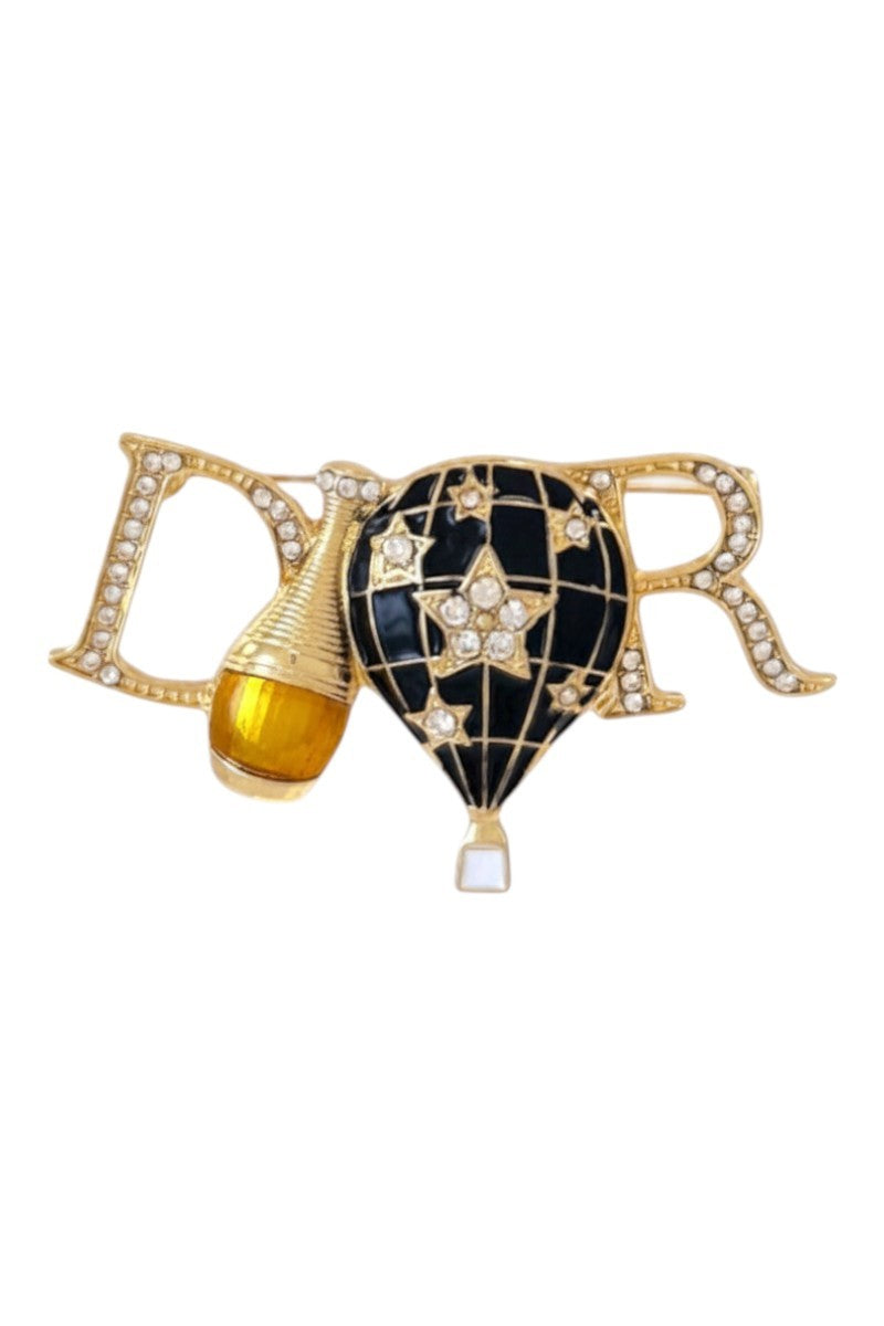 Hot Air Balloon Brooch Pin