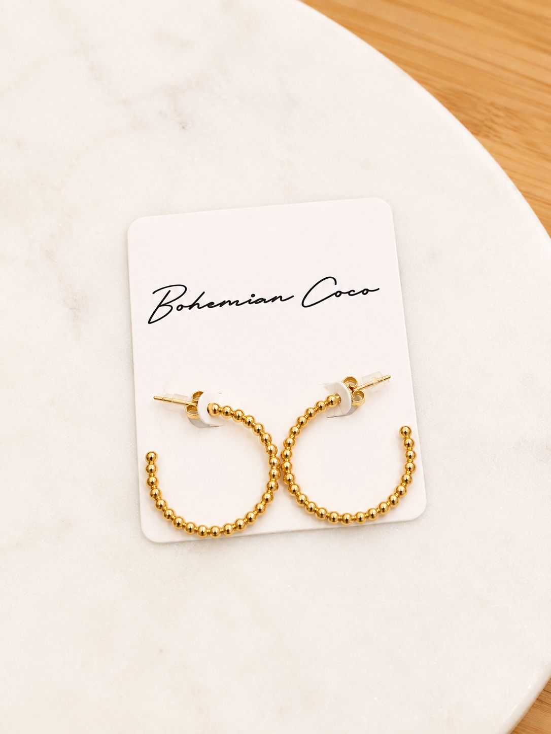 Brielle Beaded Hoops
