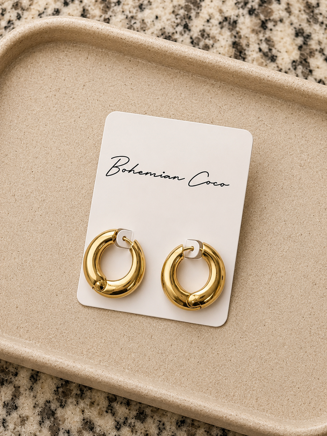 Moonpetal Hoop Earrings