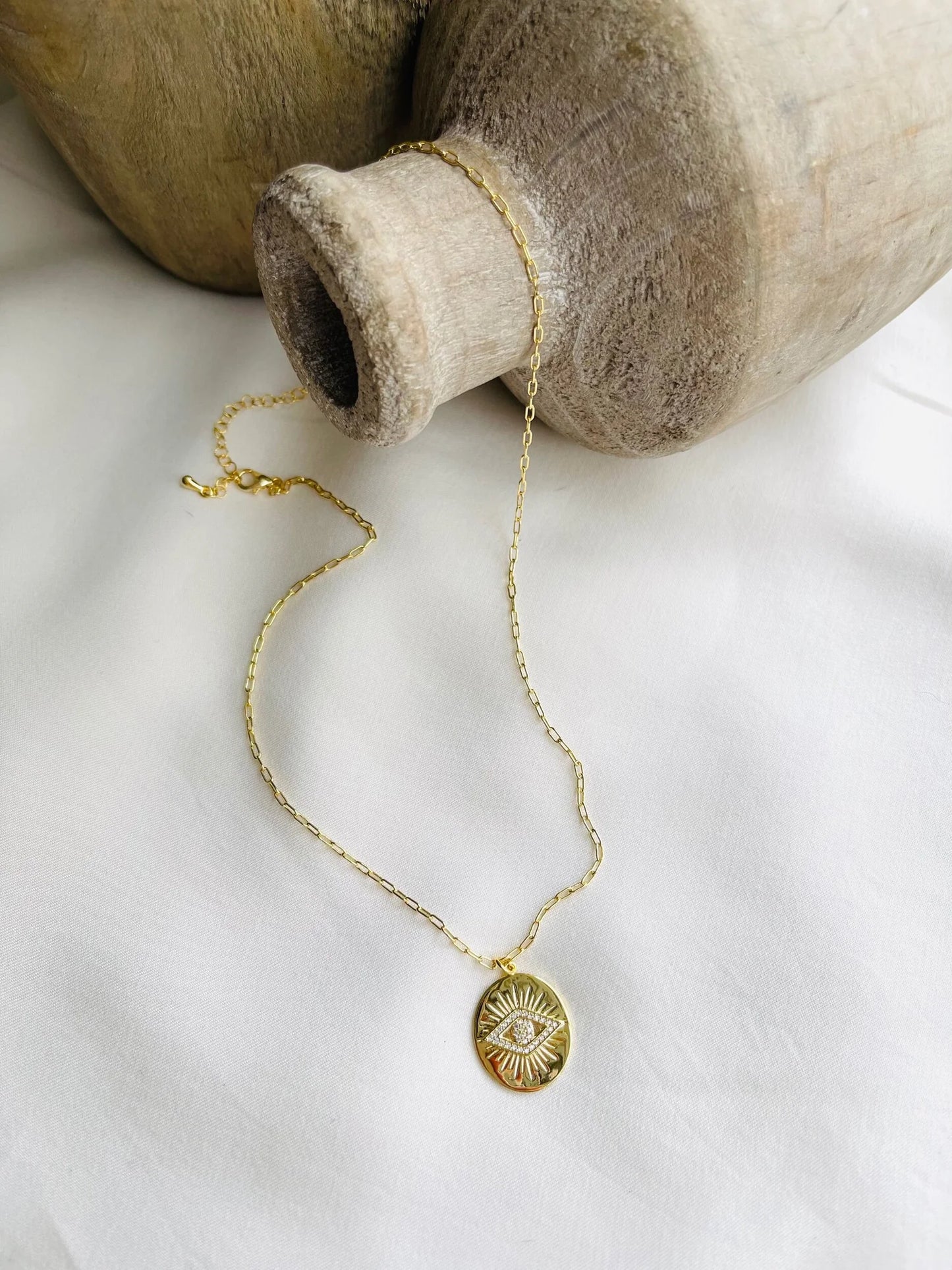 Evil Eye Coin Necklace