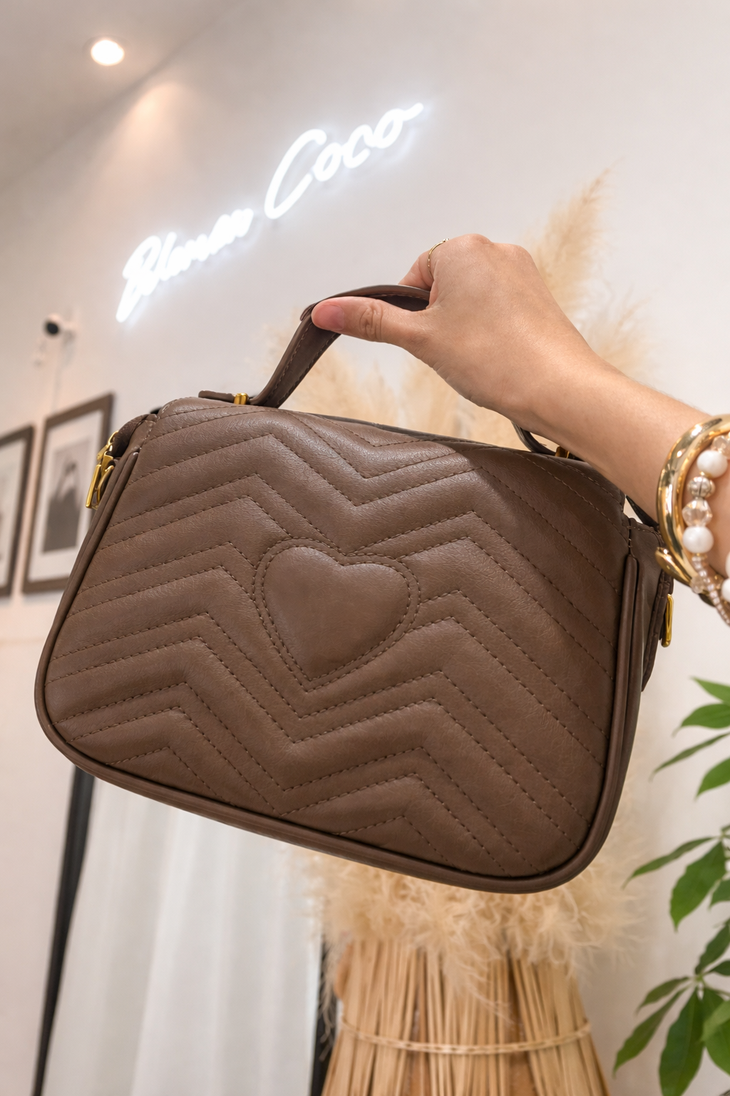 Heart G Luxe Faux Leather Bag