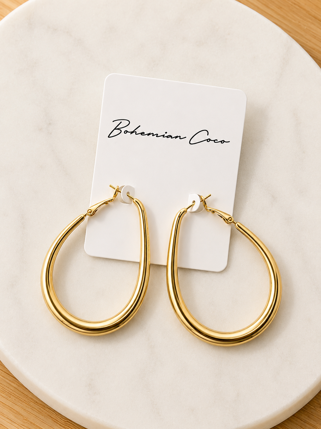 Solstice Teardrop Hoops