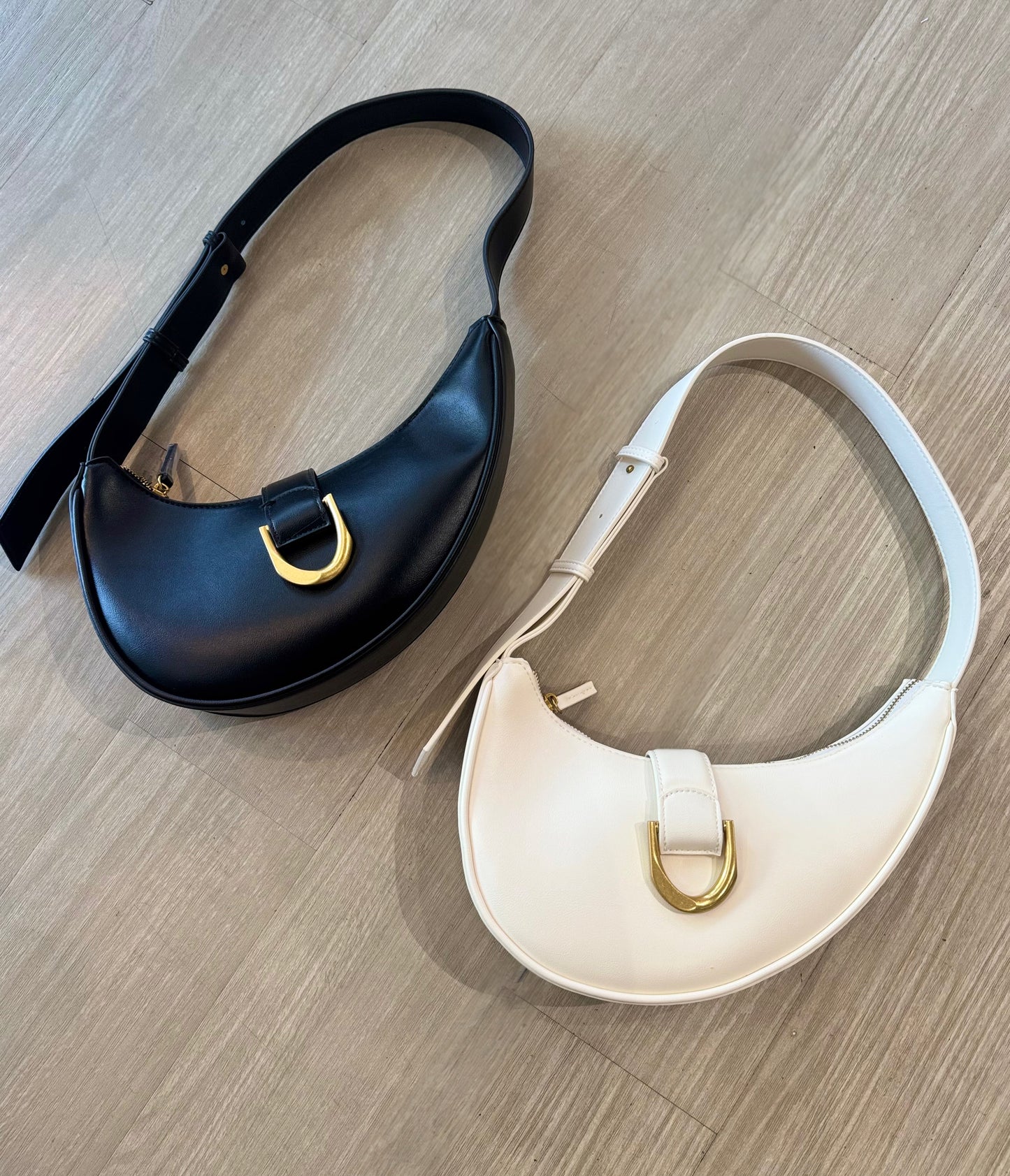 Curved Smooth Shoulder Bag