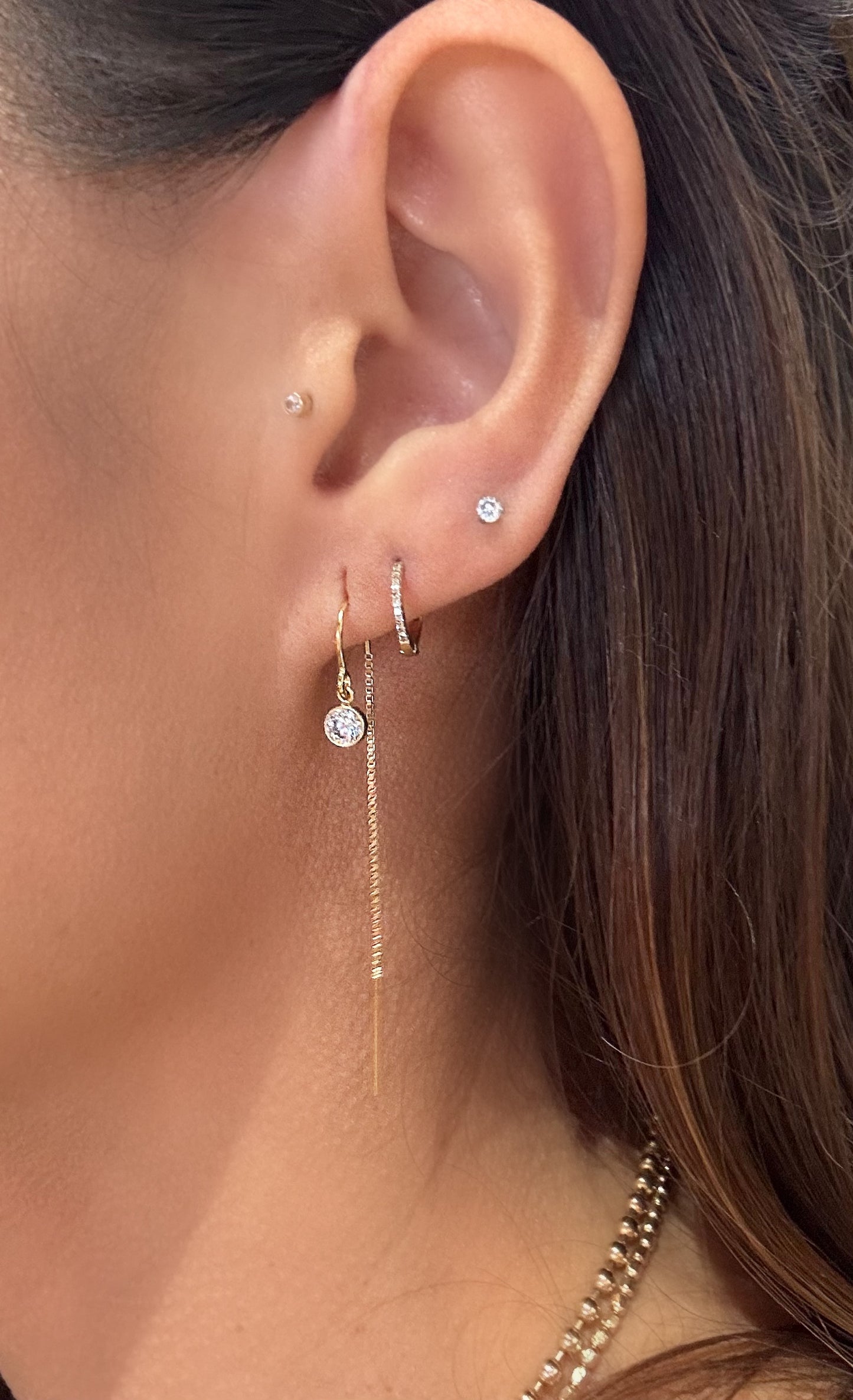 Serene CZ Threaders 14K Gold Filled