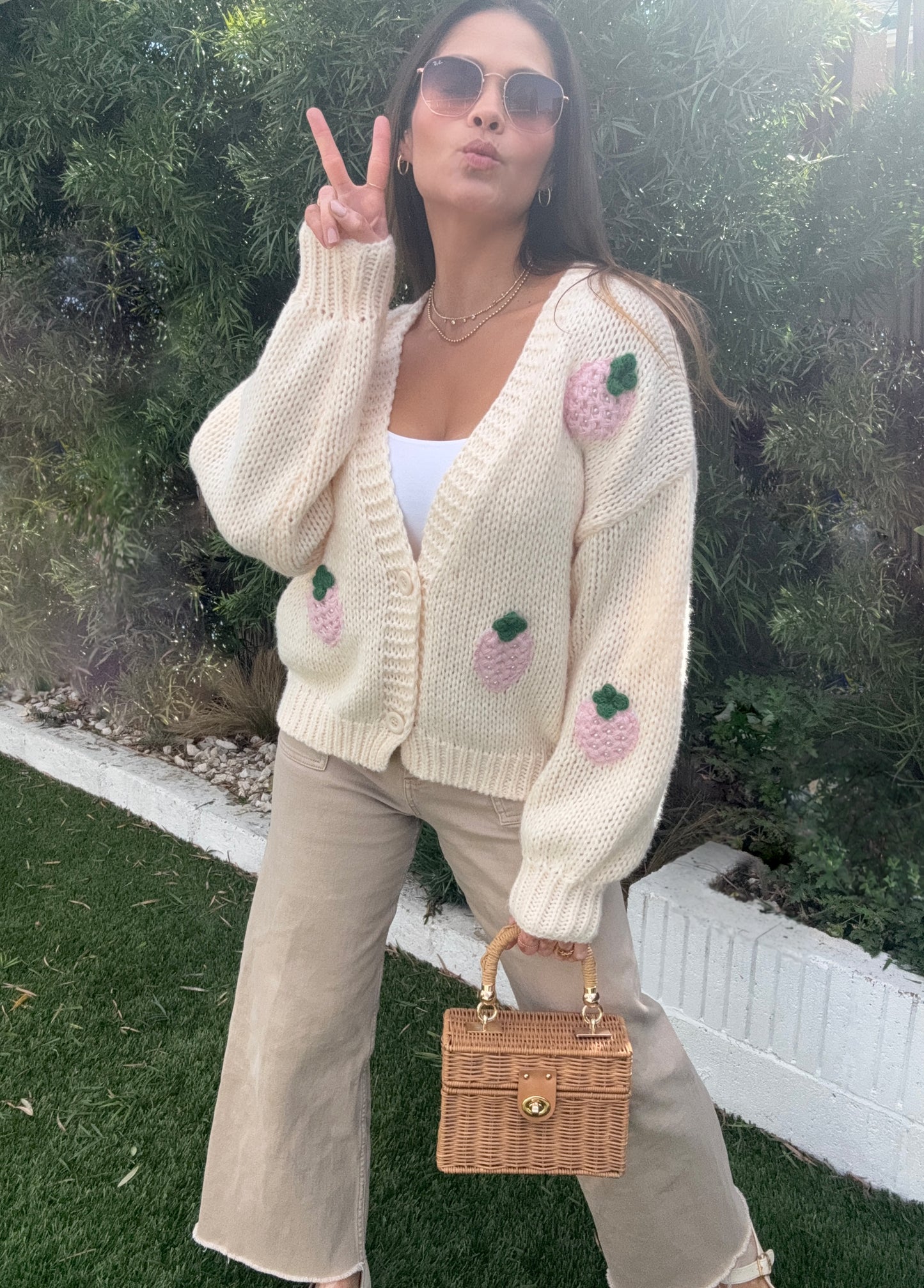 Strawberry Knit Cardigan