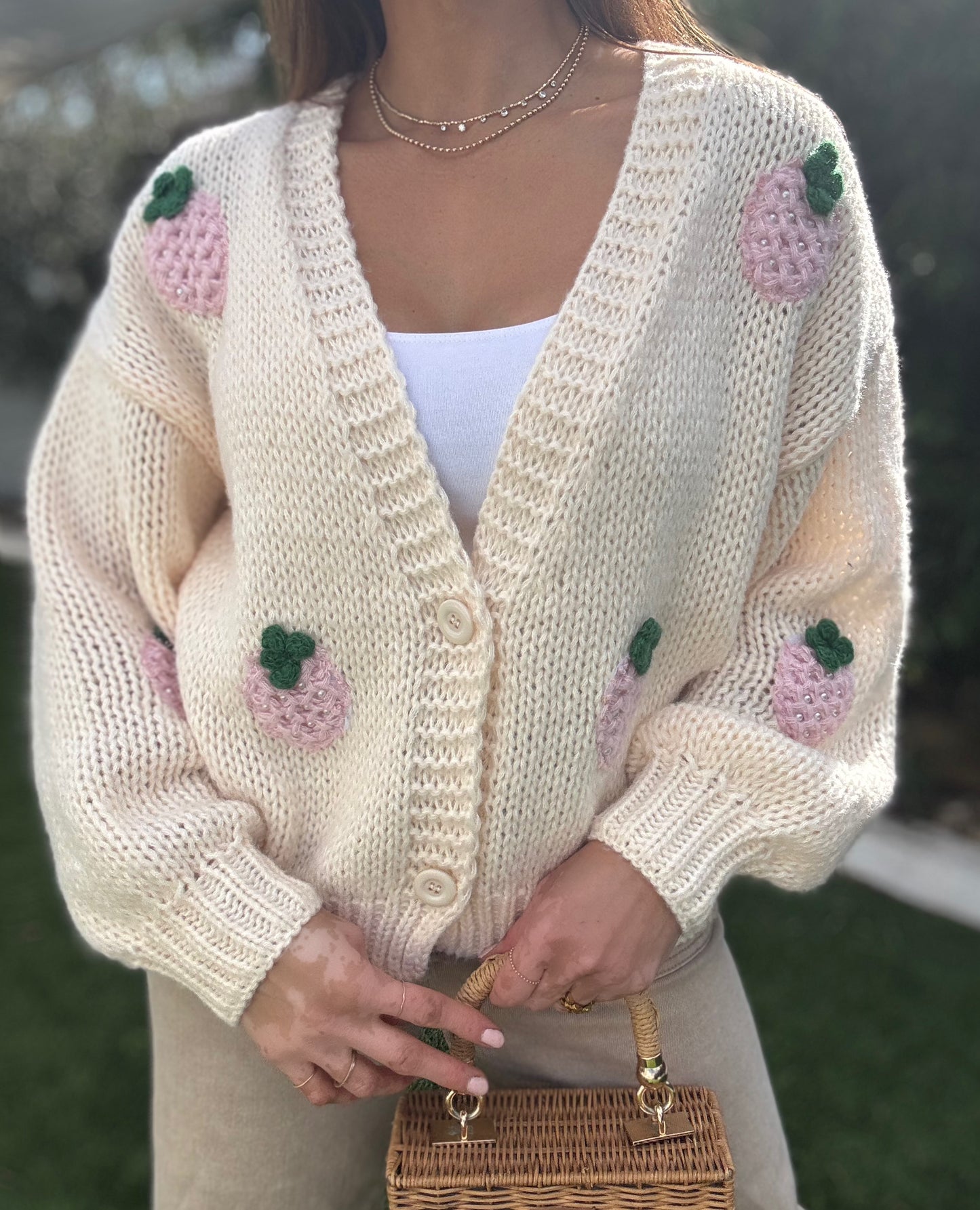Strawberry Knit Cardigan