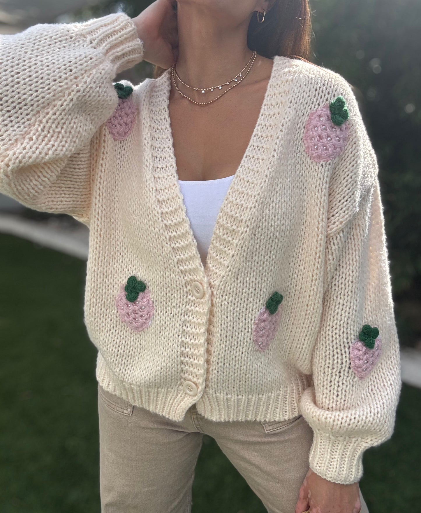 Strawberry Knit Cardigan