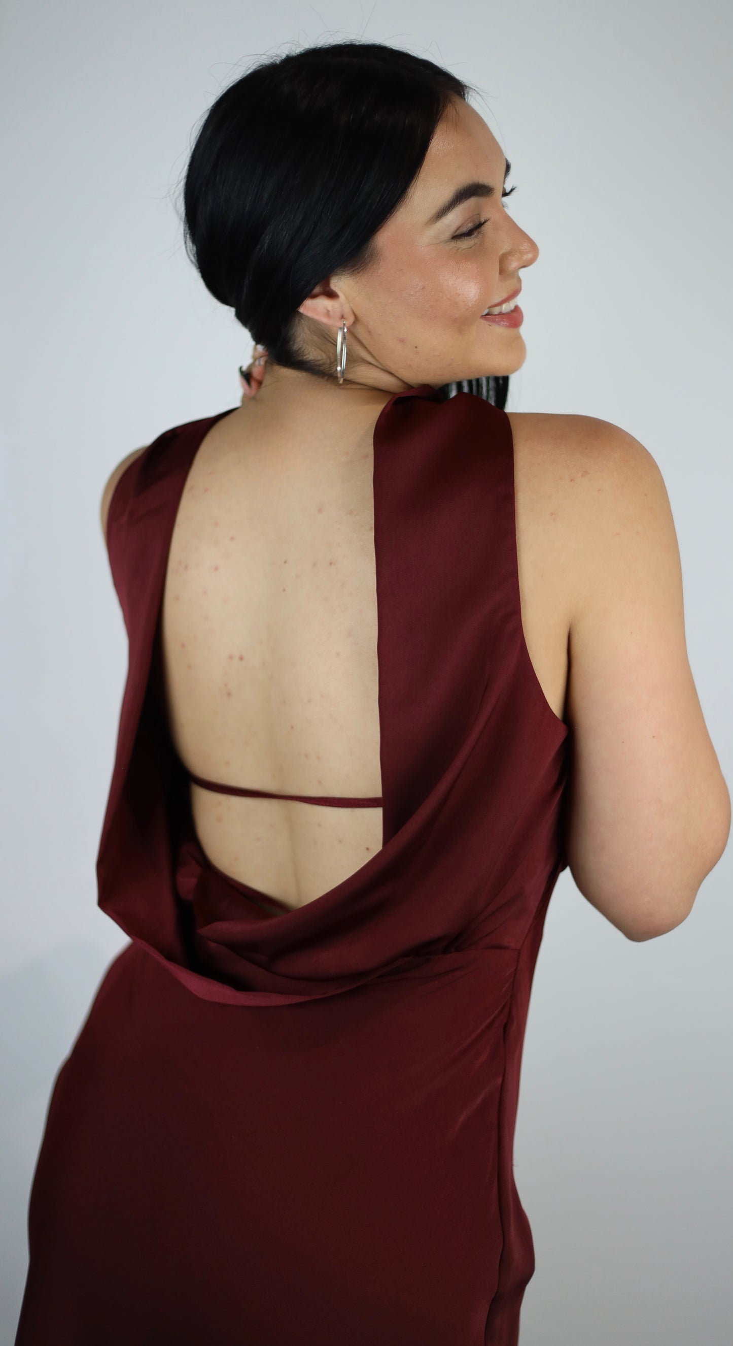 Crimson Elegance Maxi Dress