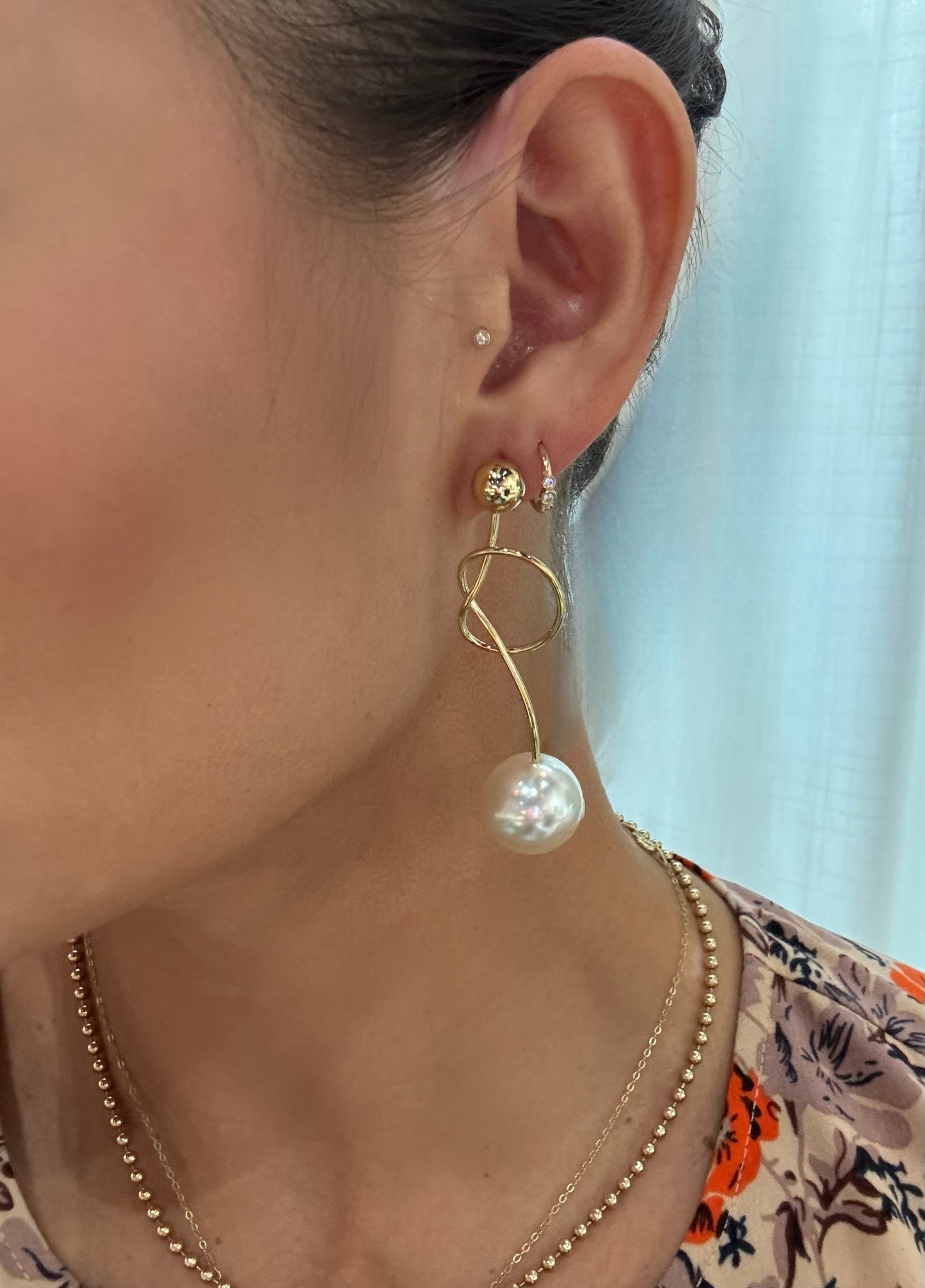Swirl Pearl Earrings