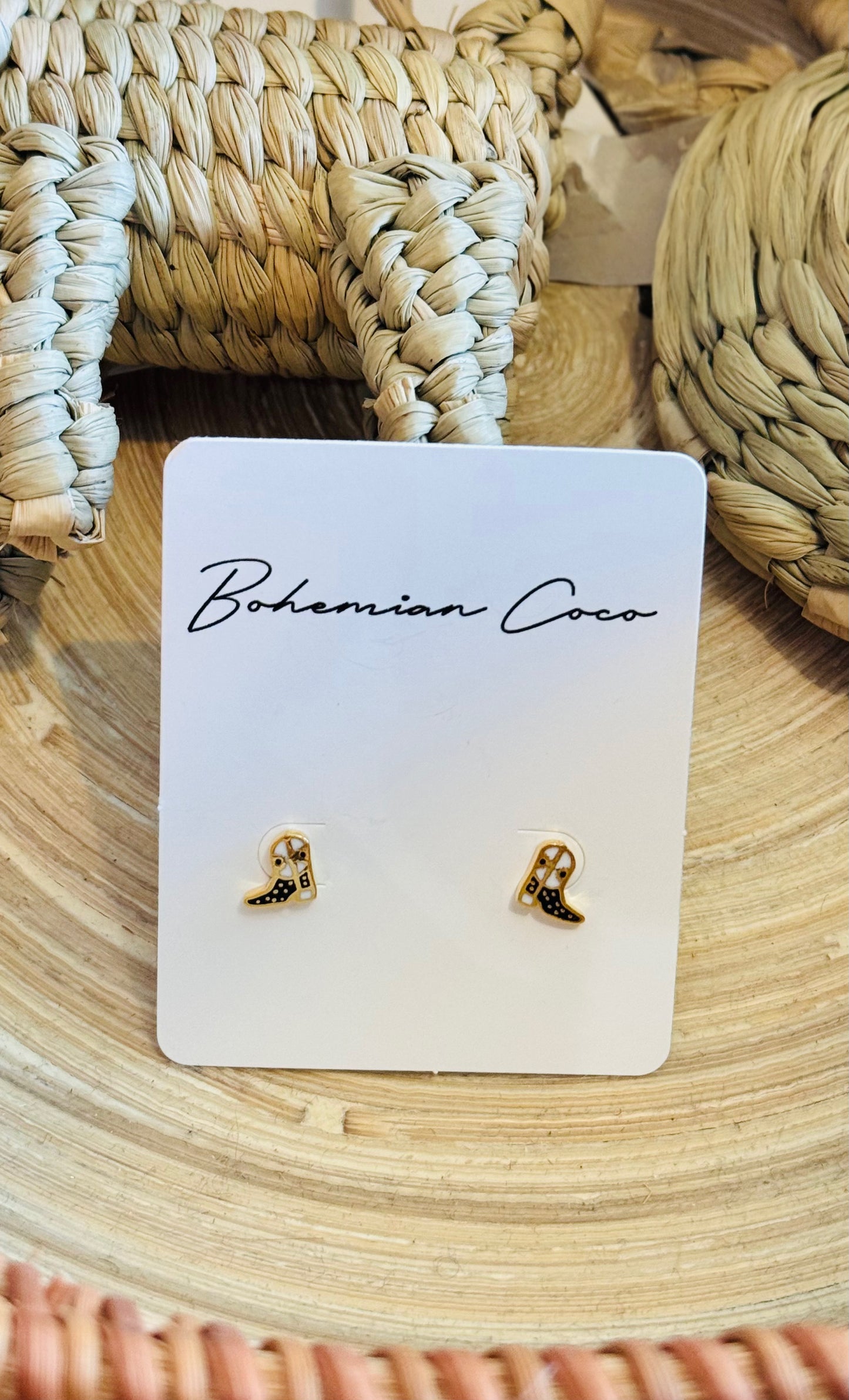 Mini Cowboy Boots Stud Earrings