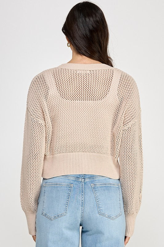 Daisy Flower Sweater Cardigan