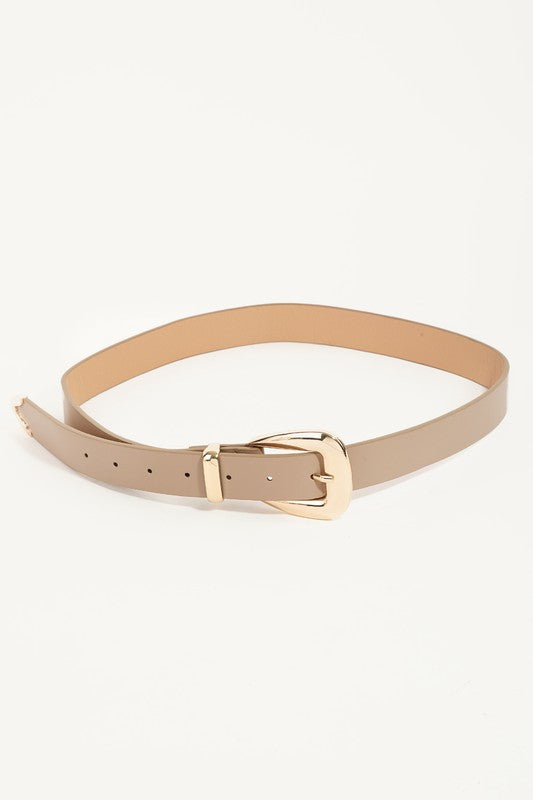 Edgy Smooth Faux Leather Belt