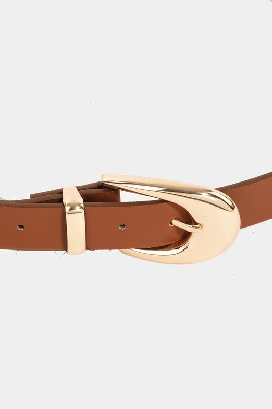 Sleek Faux Leather Belt