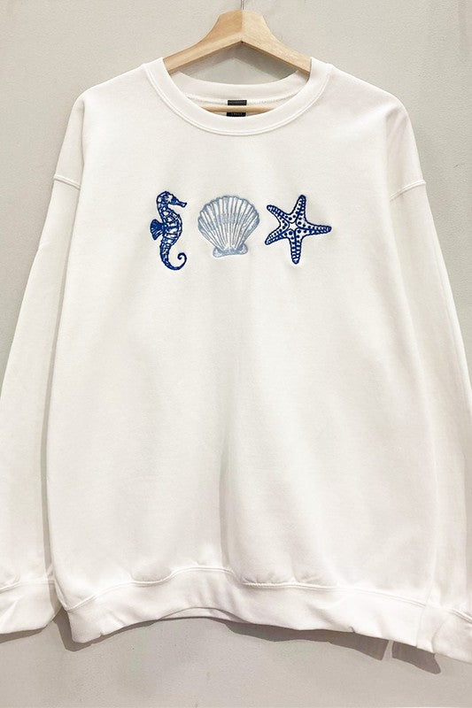 Sandy Shores Embroidered Sweatshirt