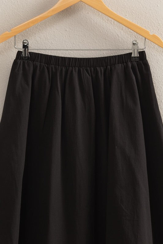 Romantic High Waisted Midi Skirt