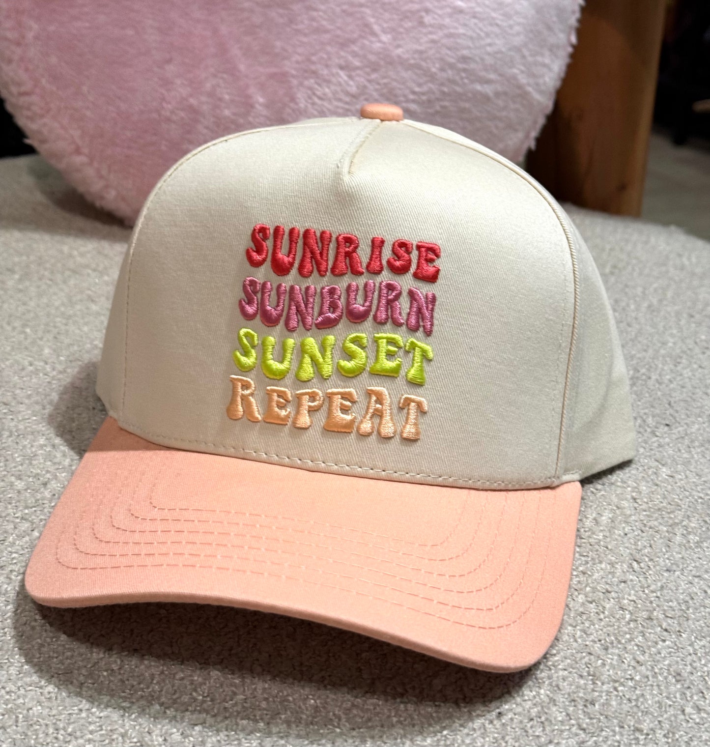 Sunrise Sunburn Sunset Repeat Hat