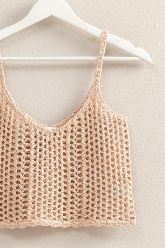 Be Tulum Crochet Cami Top
