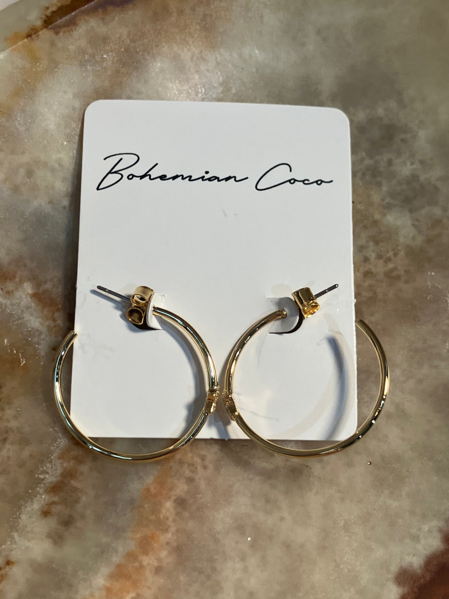Star Gold Hoops