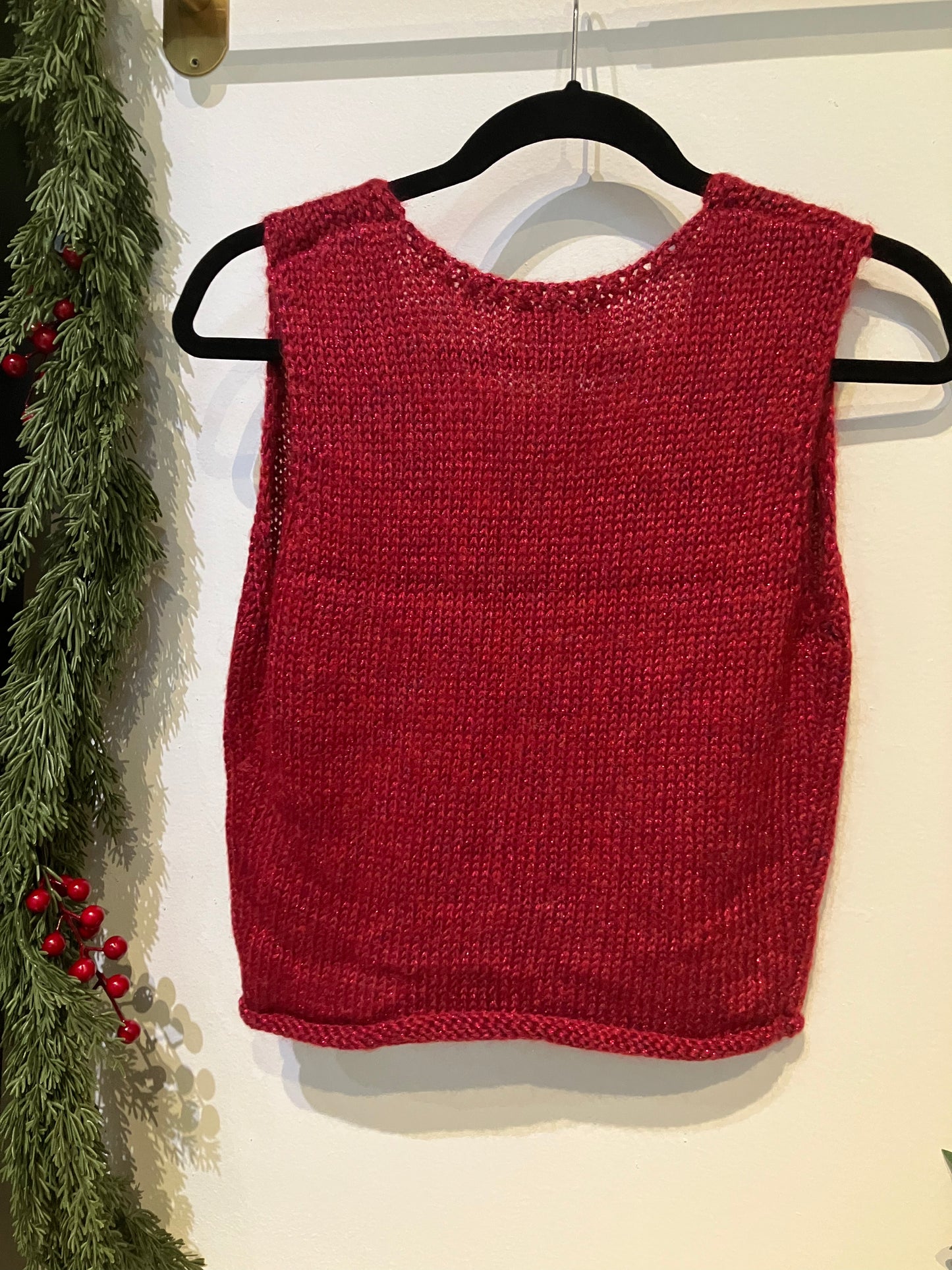 Cranberry Christmas Vest