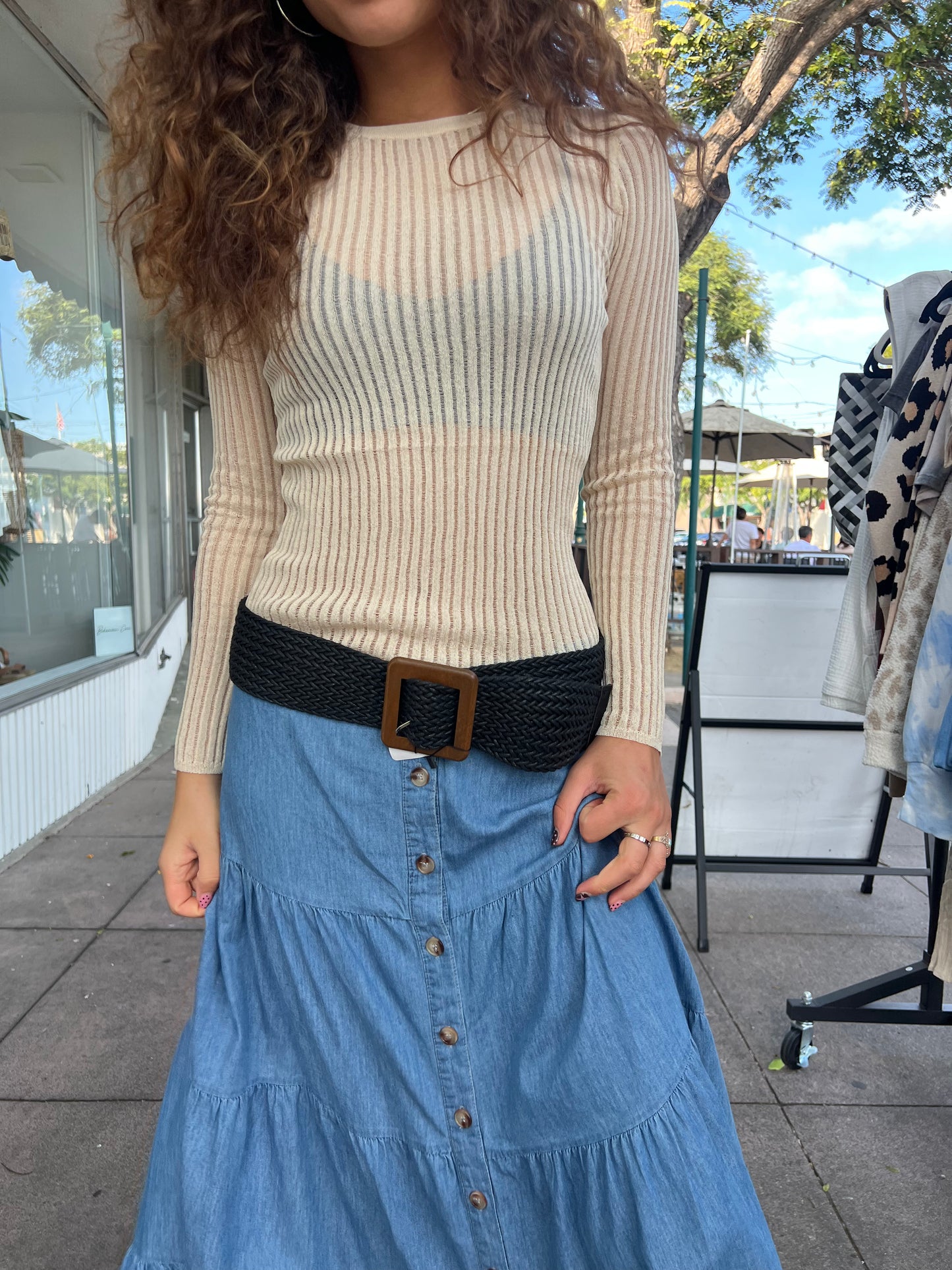 Creamy Featherknit Top