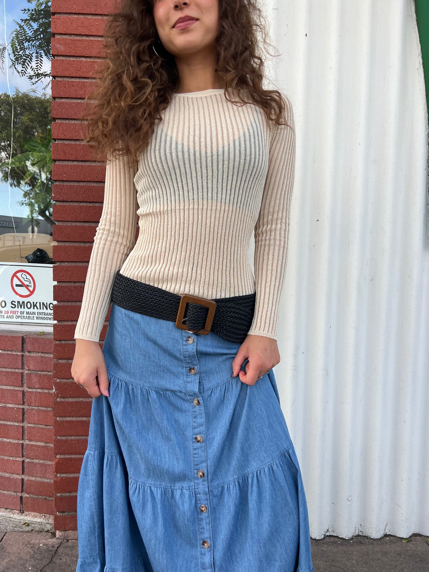 Creamy Featherknit Top