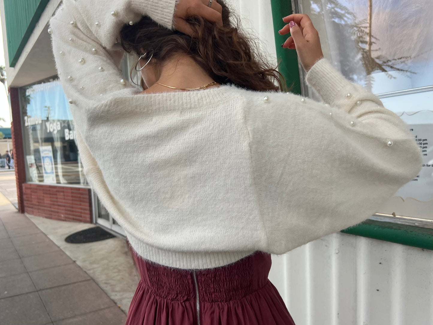 Pearl Cropped Cardigan