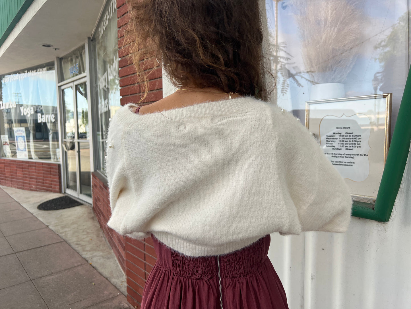 Pearl Cropped Cardigan
