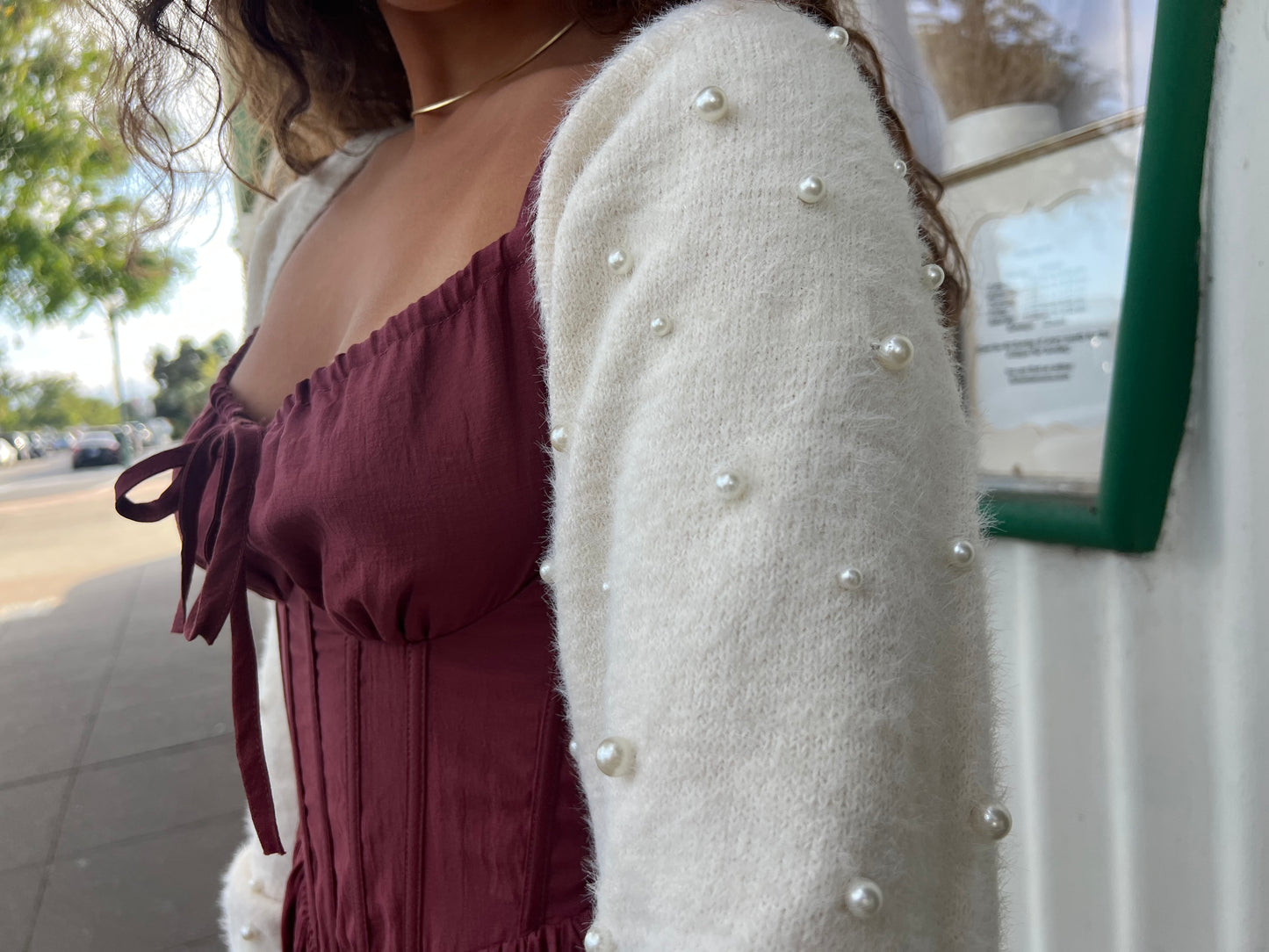 Pearl Cropped Cardigan