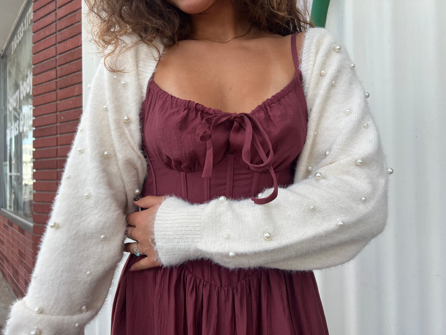 Pearl Cropped Cardigan