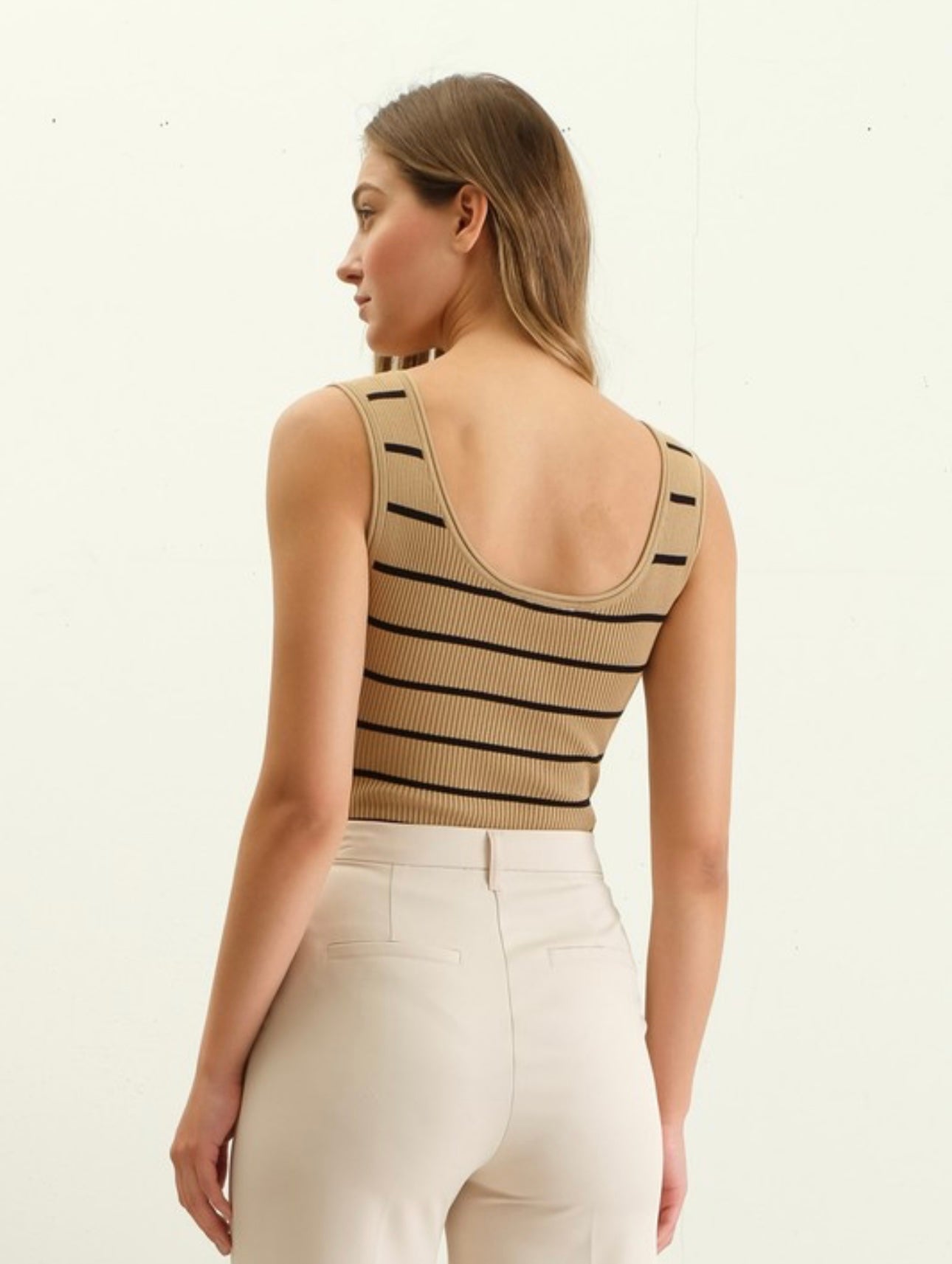 Cary Stripe Sweater Knit Bodysuit