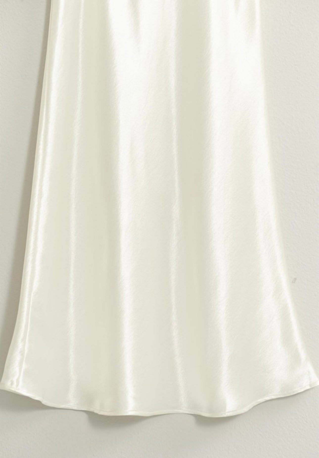 Silken Snow Midi Skirt