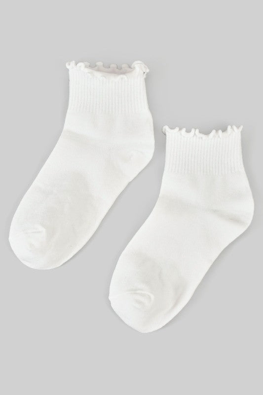 White Frill Socks