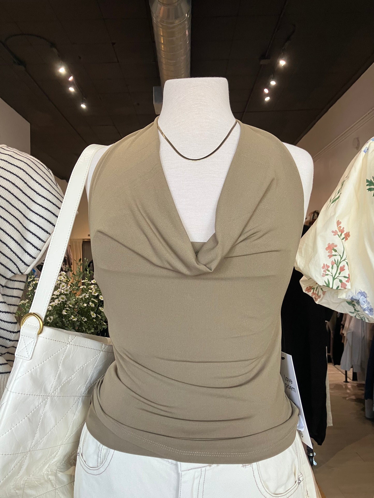 Martini Muse Cowl Halter Top