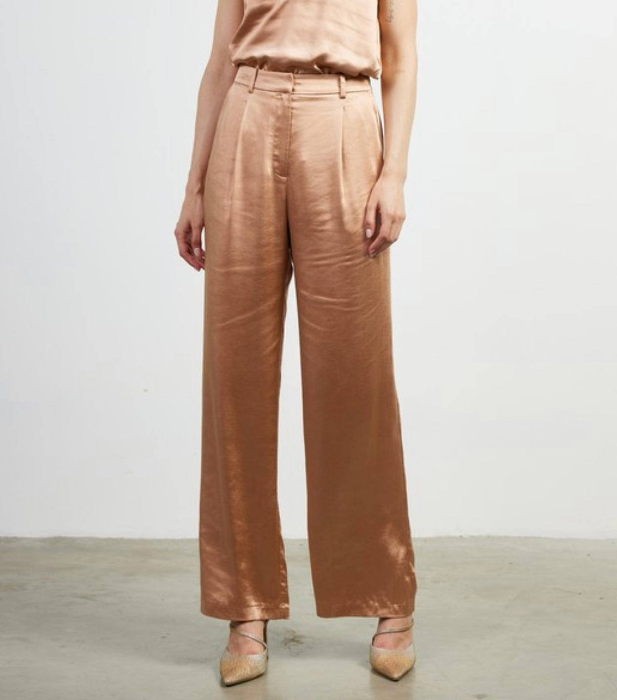 Champagne Dreams Satin Pants